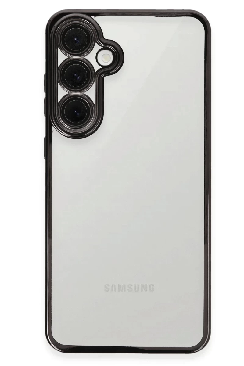 Samsung Galaxy S24 FE Uyumlu Kılıf Lensli Silikon - Siyah