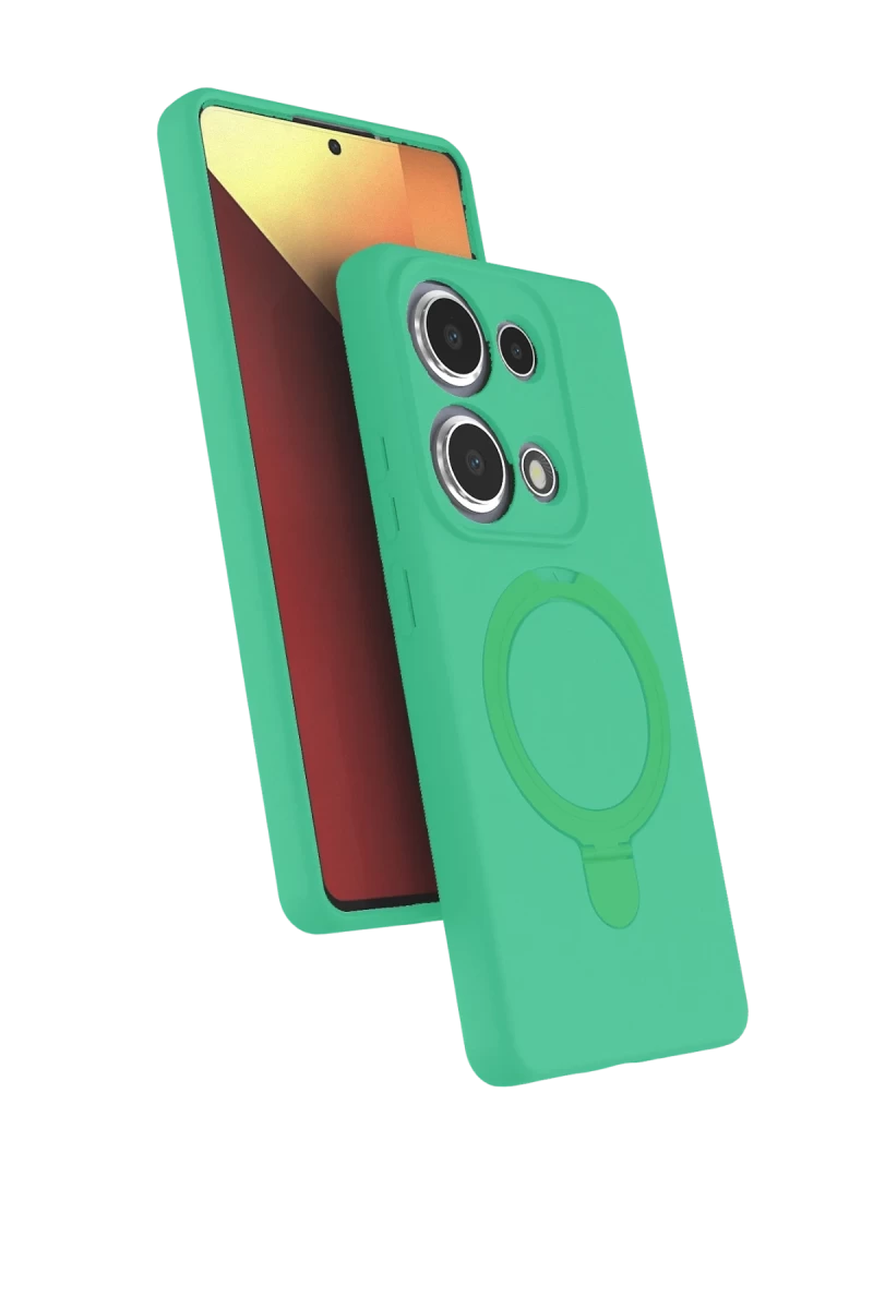 Xiaomi Redmi Note 13 Pro 4G Uyumlu Regal Magsafe Standlı Kapak - Yeşil