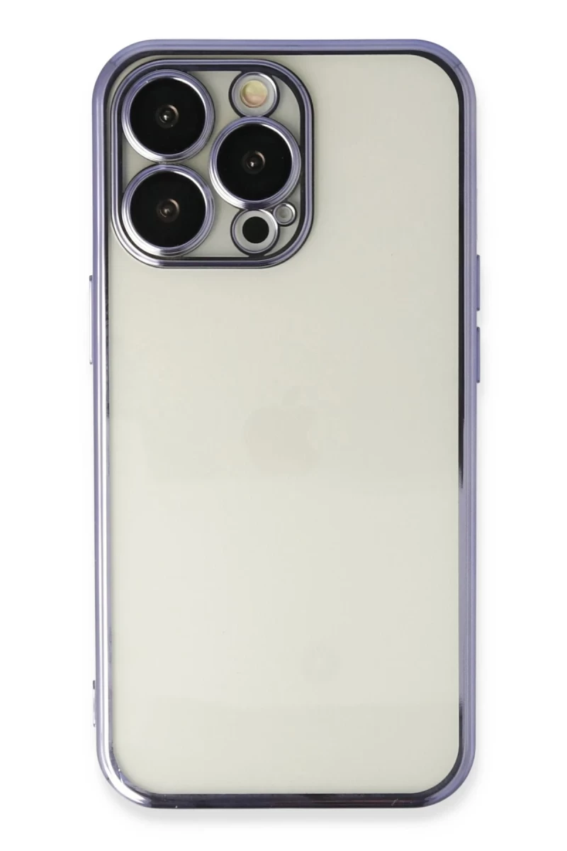 Apple iPhone 14 Pro Uyumlu Kılıf Lensli Silikon - Mor