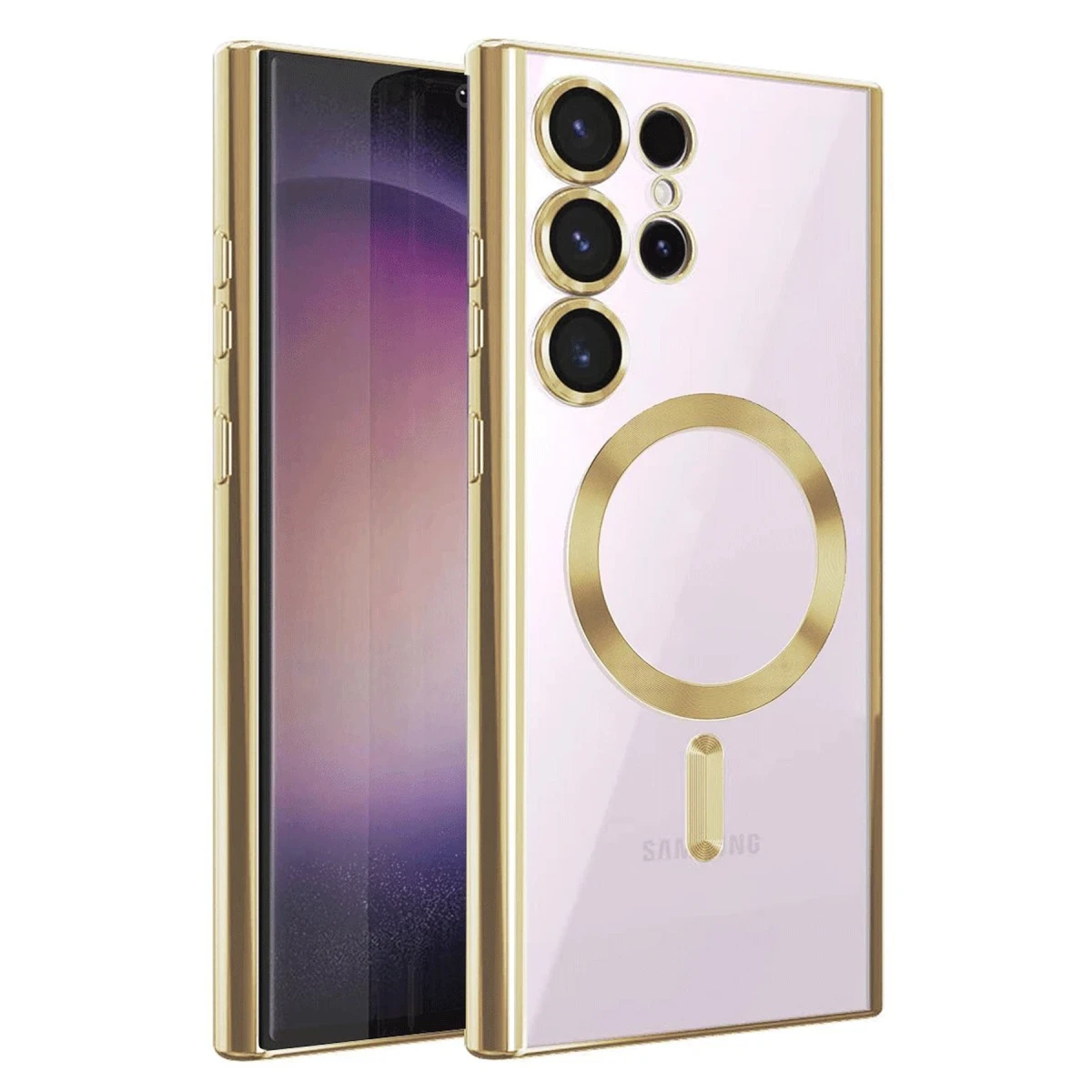 Samsung Galaxy S25 Ultra Kılıf Kross Magneticsafe Kapak - Gold