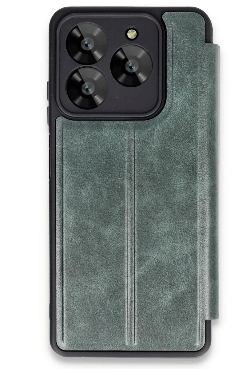 General Mobile Era 30 Kılıf Flip Cover - Koyu Yeşil