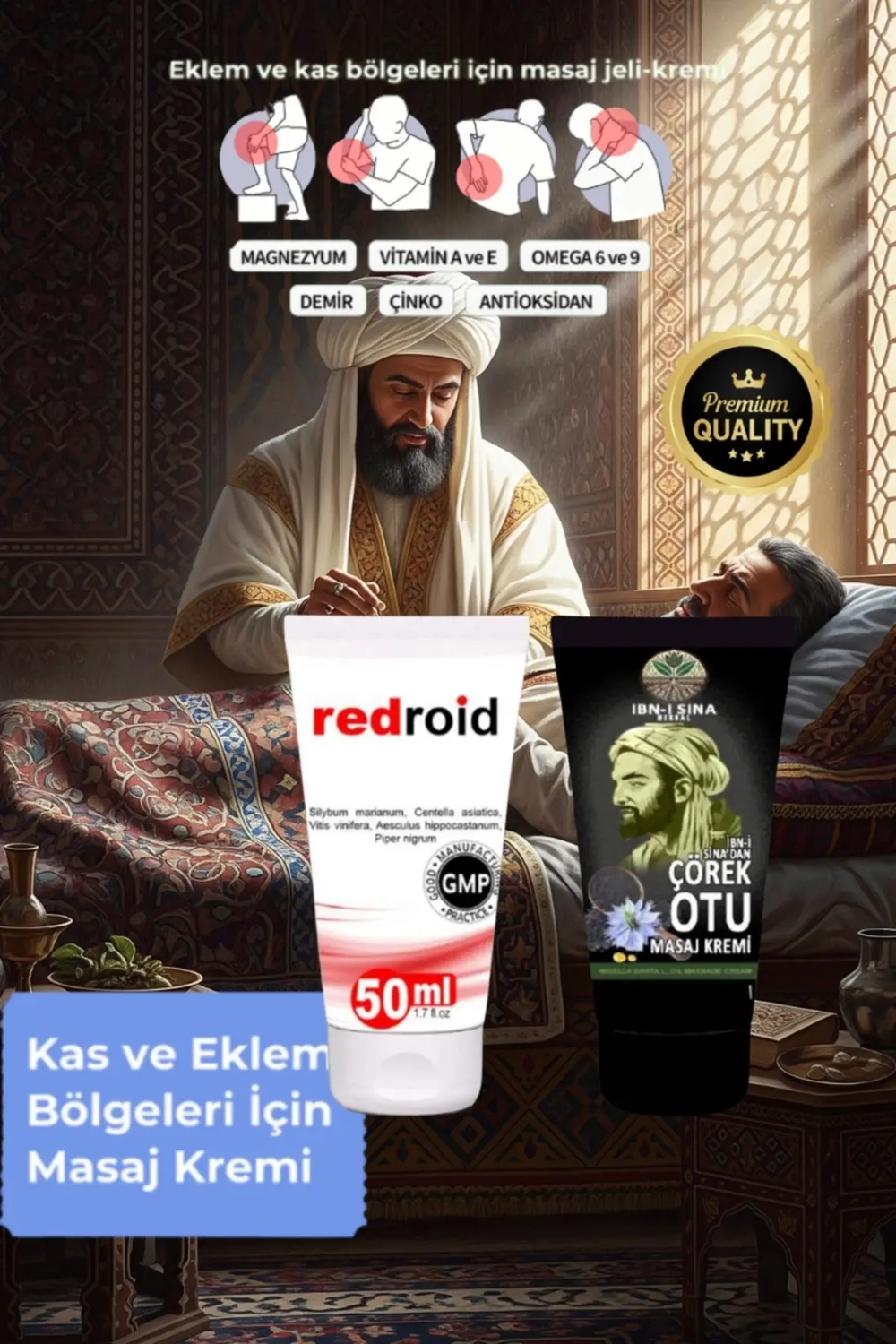 Süper Redroid Bakım Kremi 50 Ml+Ibn-I Sina Çörek Otu Kremi 50 ml