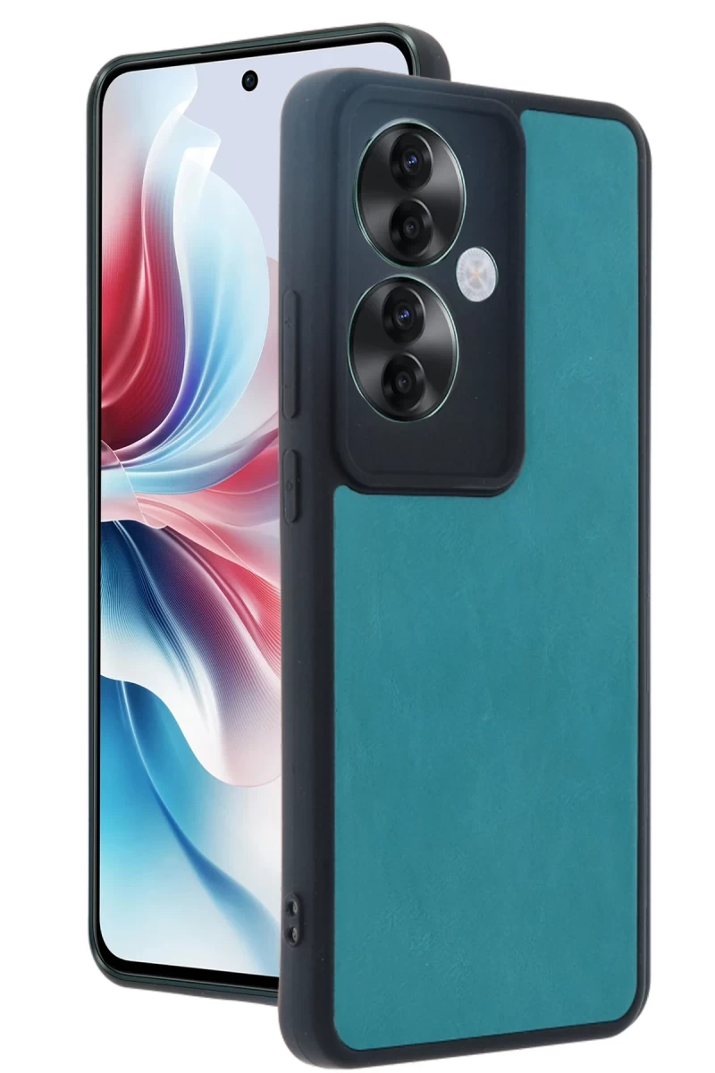 Oppo Reno 11F Uyumlu Kılıf Aras Deri Kapak - Açık Yeşil