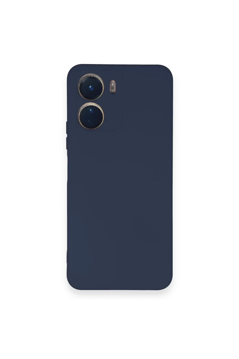 Vivo Y16 Uyumlu Kılıf Nano içi Kadife Silikon - Lacivert