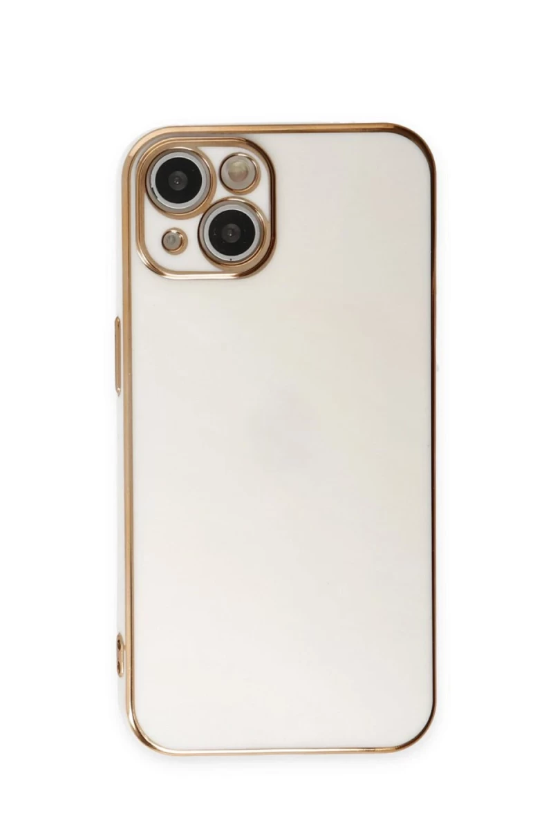 Apple iPhone 15 Uyumlu Kılıf Volet Silikon - Beyaz