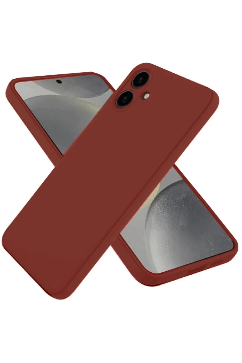 Samsung Galaxy A06 Uyumlu Kılıf First Silikon - Bordo