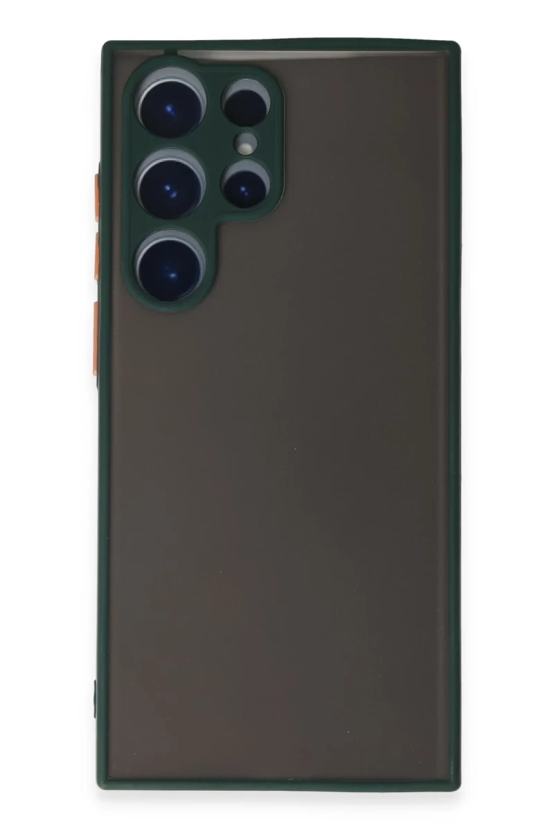 Samsung Galaxy S22 Ultra Uyumlu Kılıf Montreal Silikon Kapak - Yeşil