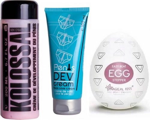 Ozzy Store Egg Stepper Mastürbatör ve Kolossal Krem ve Penis Development Cream