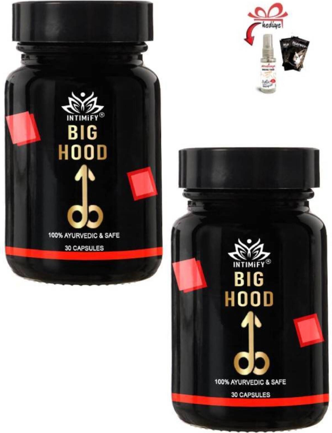 Storeknit Intımıfy Big Hood Erkeklere Takviye 30lu x 2 Adet Afrodizayn Masaj Yağı