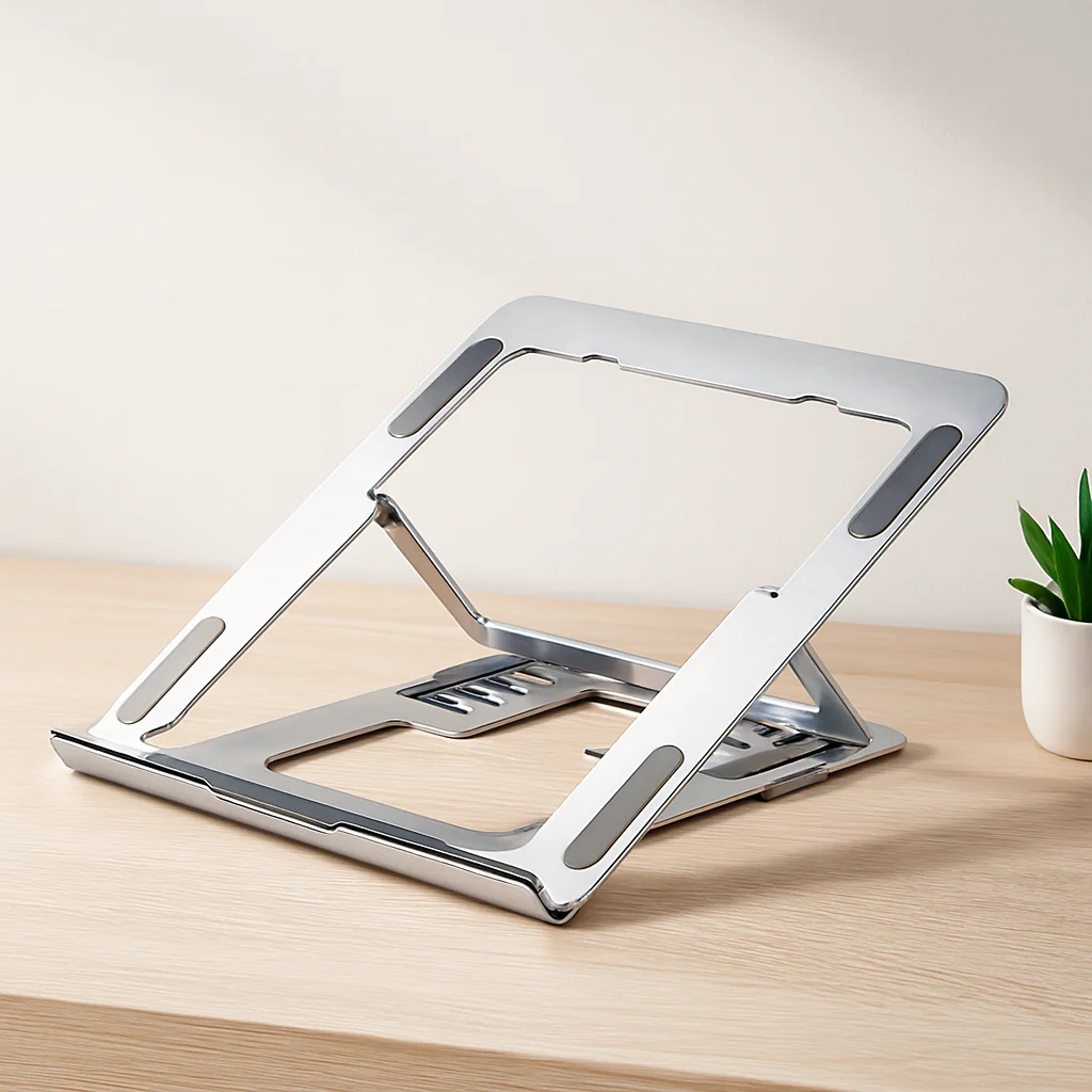 Katlanabilir Alüminyum Laptop Stand 6 Açılı Gümüş