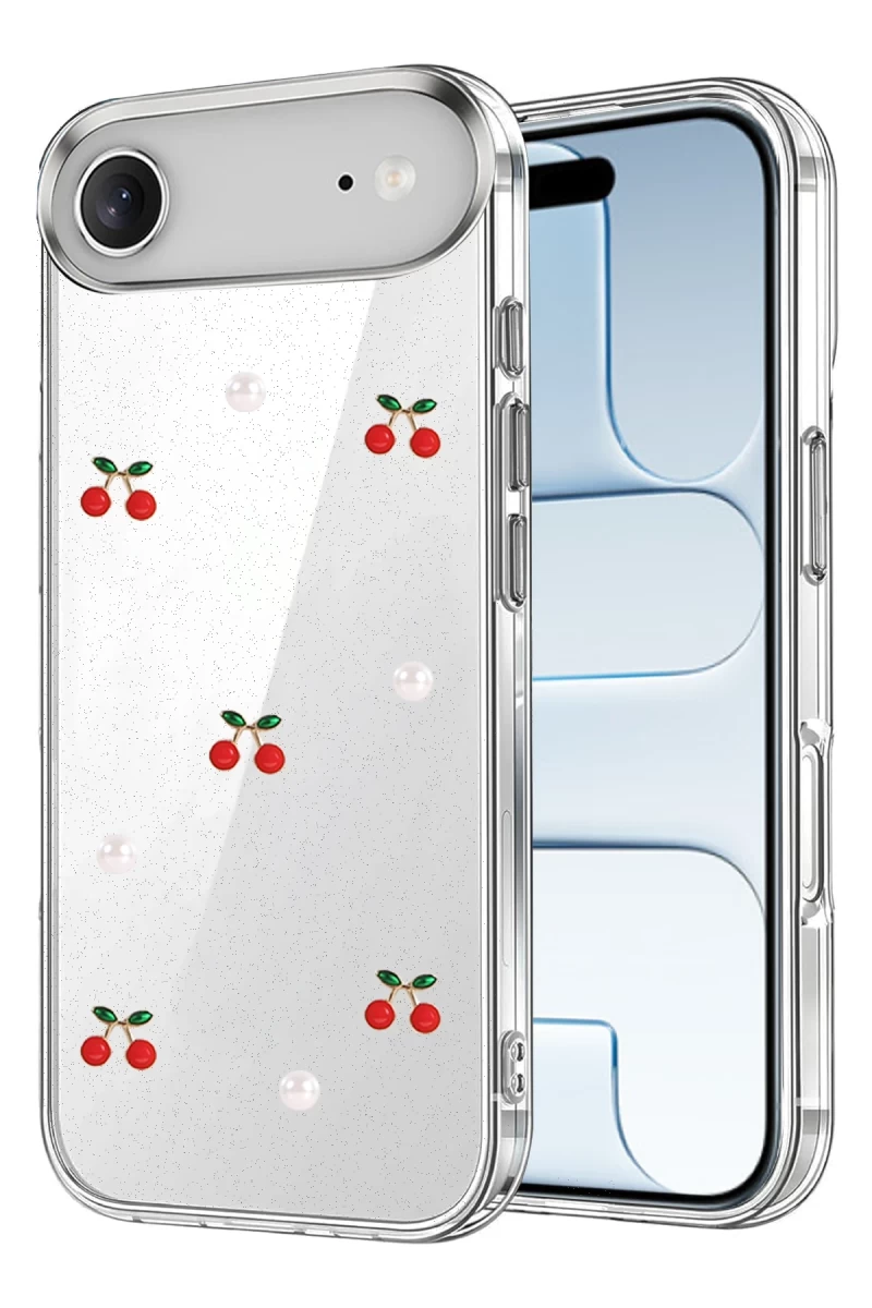 Apple iPhone 17 Uyumlu Air Uyumlu Fiyonk Desenli Kapak - Desen 9
