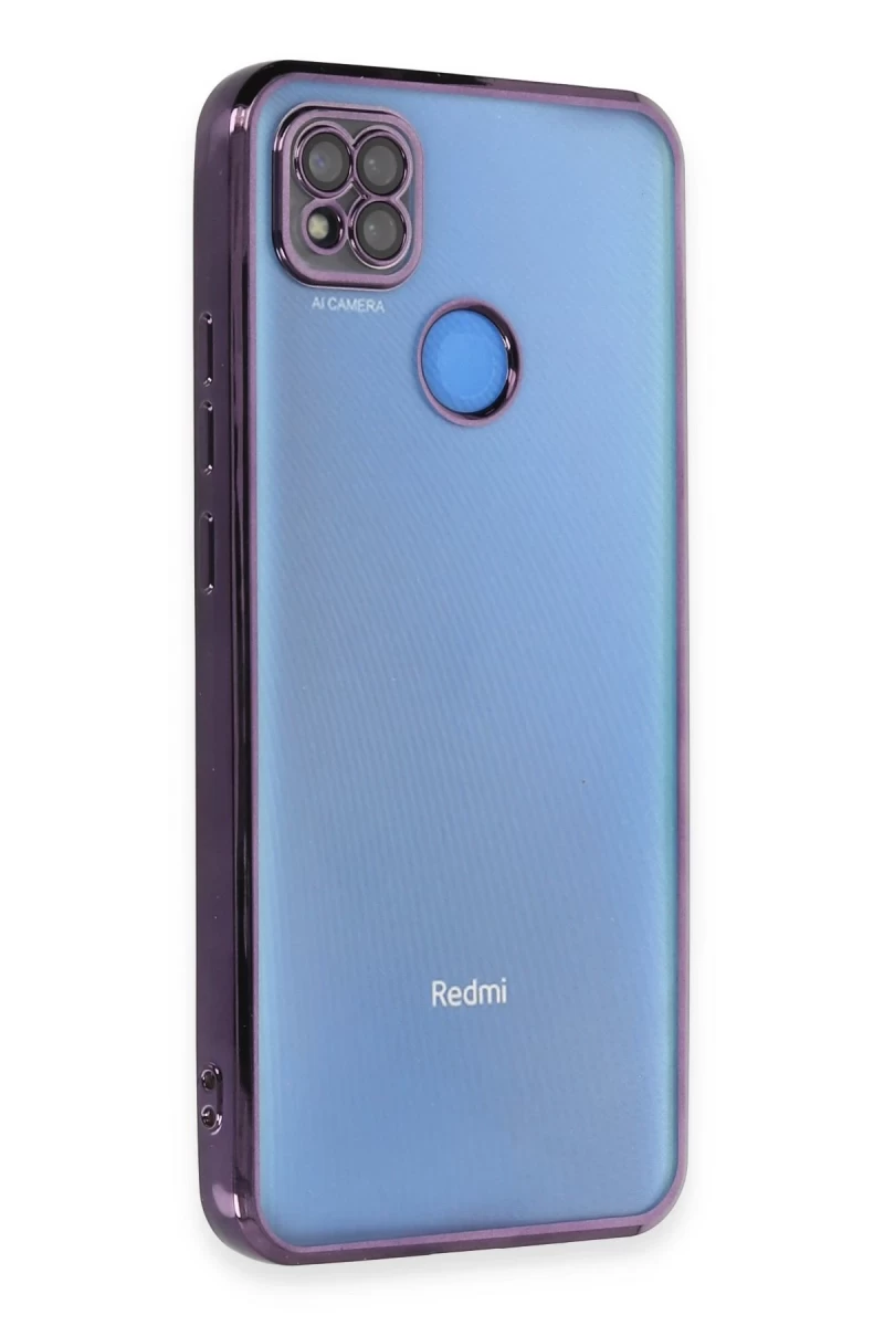 Xiaomi Redmi 9C Uyumlu Kılıf Lensli Silikon - Mor