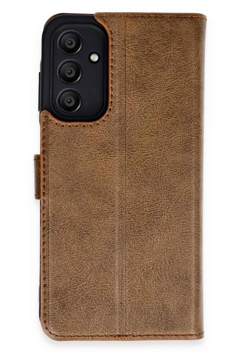 Samsung Galaxy A35 5G Uyumlu Kılıf Trend S Plus Kapaklı Kılıf - Taba