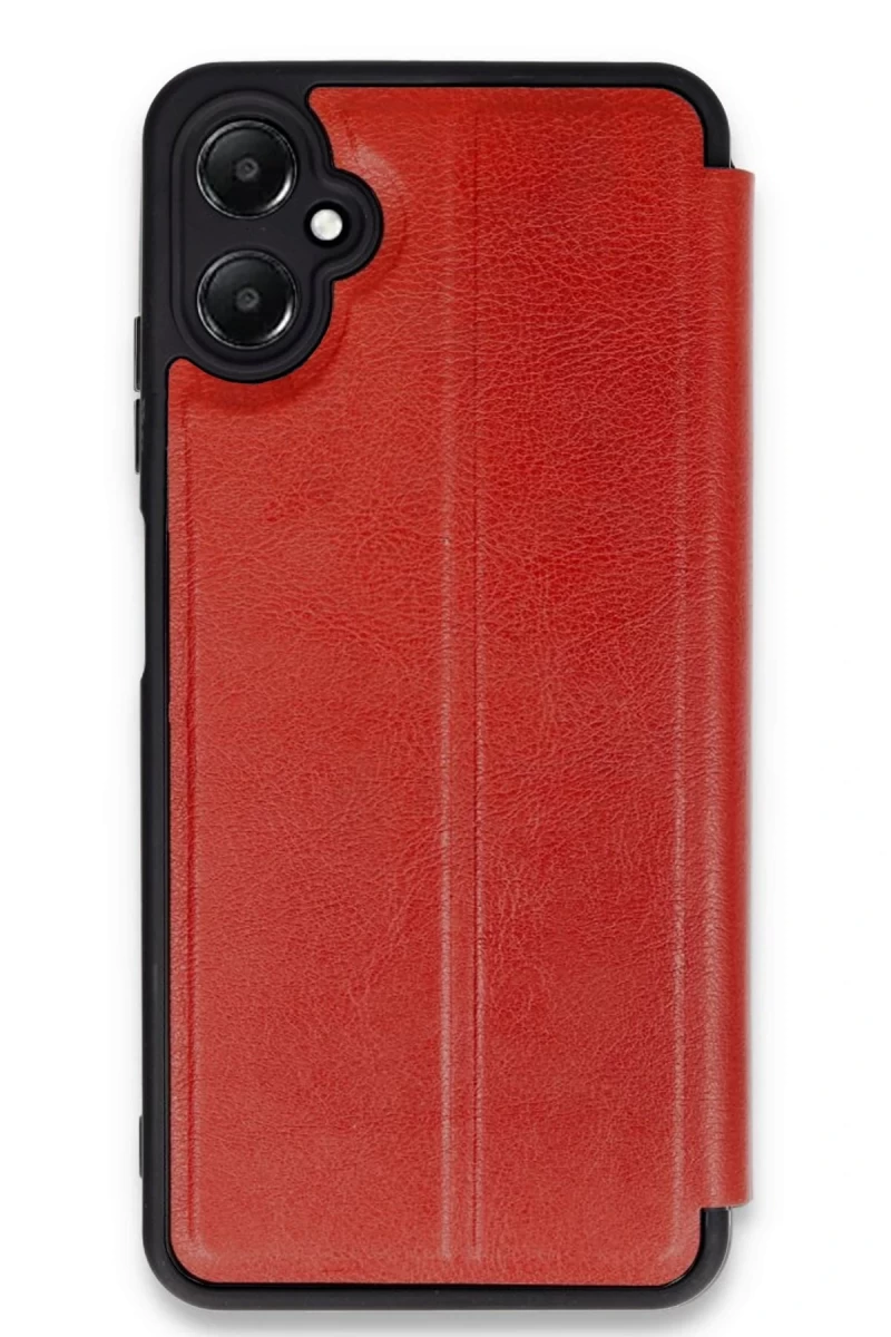Samsung Galaxy A05 Uyumlu Kılıf Flip Cover - Kırmızı