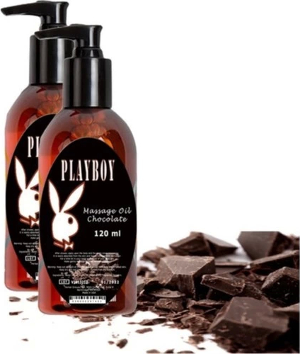 Playboy Chocolate  2 Adet Çikolata Aromalı Vücut Masaj Yağı