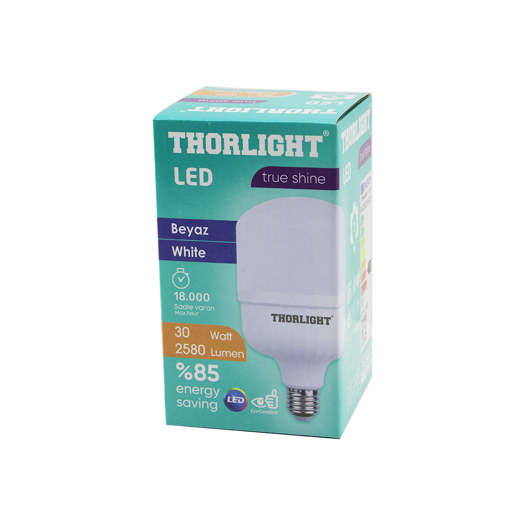 30W E27 LED Ampul 2580 lm 6400K T-Shape
