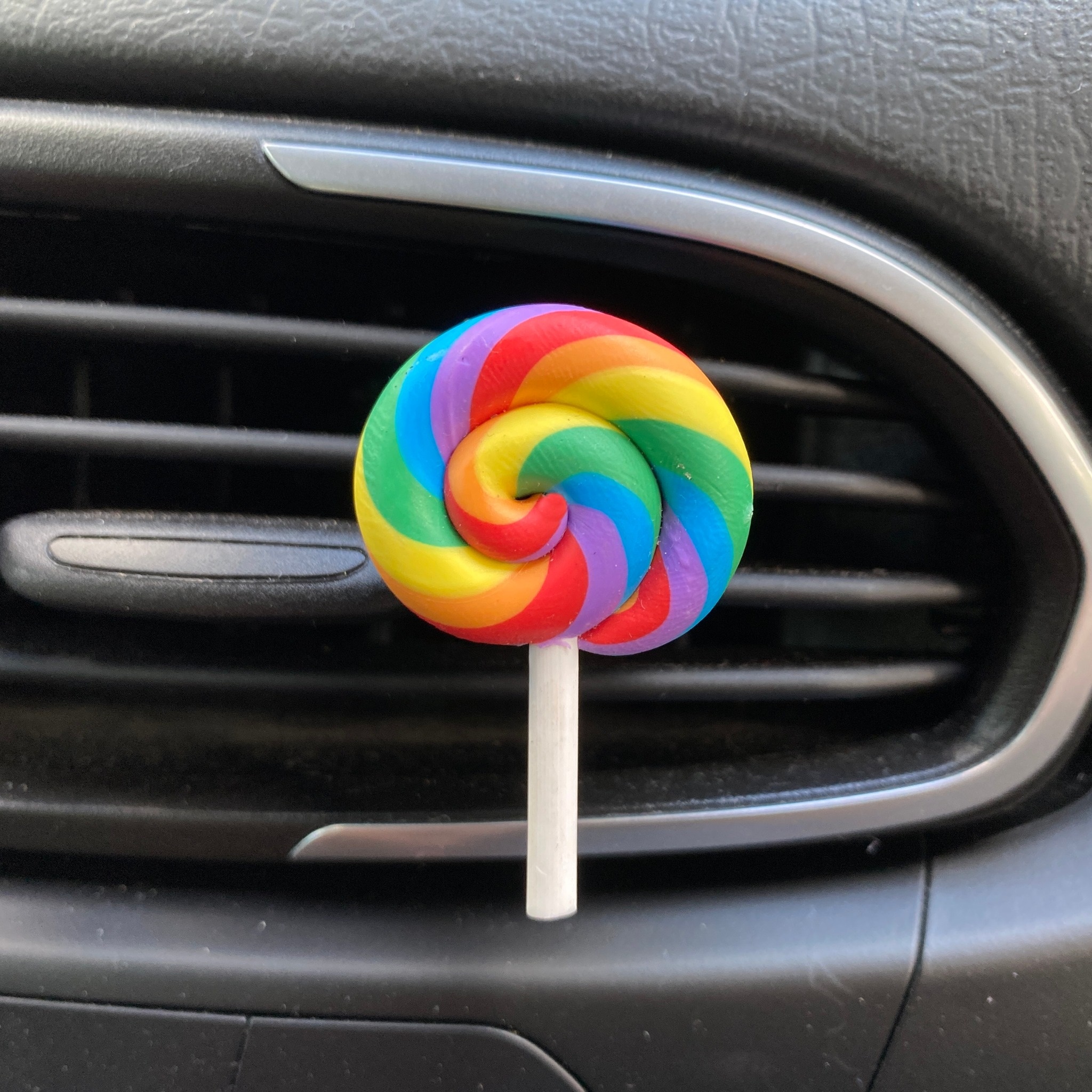 Lolipop Şeker Figürlü Klima Havalandırma Izgara Süsü Klips Mavi Kırmızı