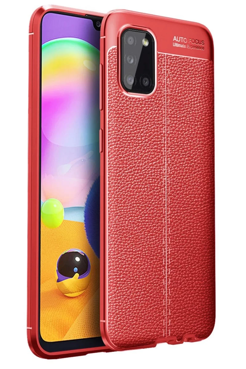 Samsung Galaxy A31 Uyumlu Kılıf Auto Focus Kapak - Kırmızı