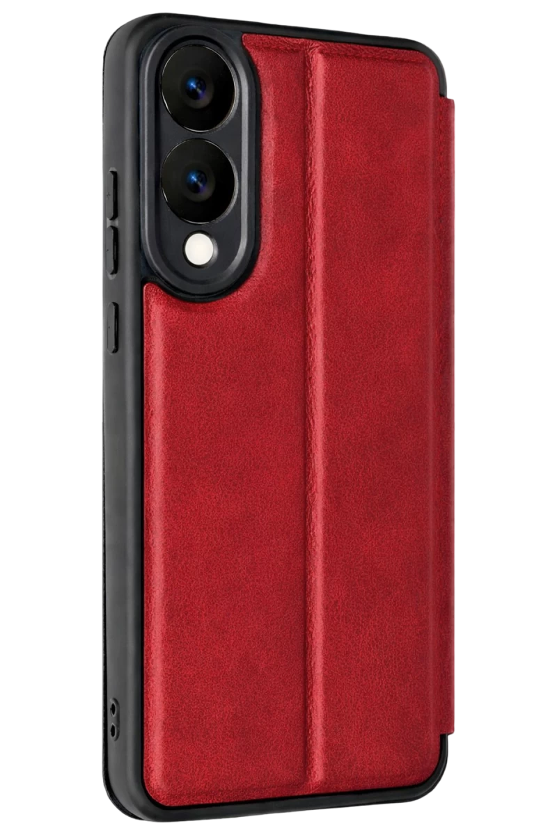 Samsung Galaxy S25 Uyumlu Edge Flip Cover - Kırmızı