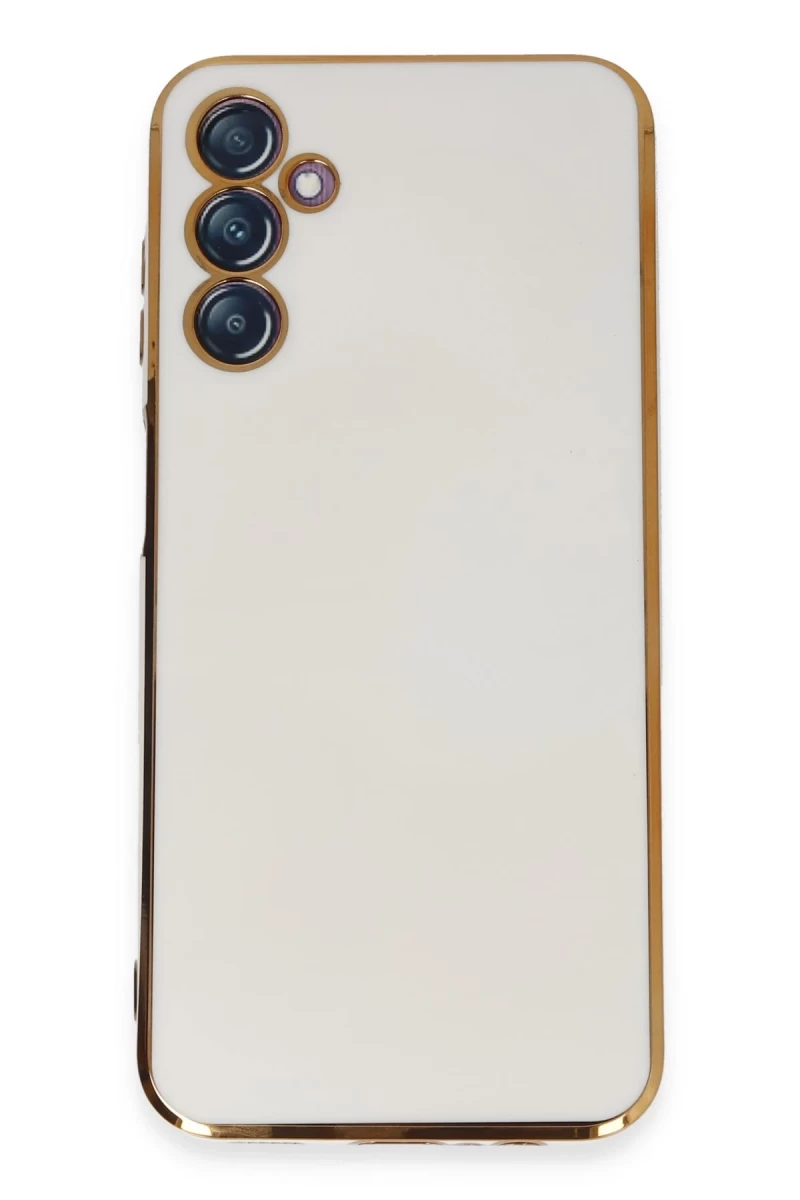 Samsung Galaxy M14 5G Uyumlu Kılıf Volet Silikon - Beyaz