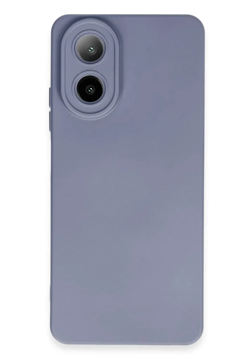 Oppo A38 Uyumlu Kılıf Nano içi Kadife Silikon - Gri