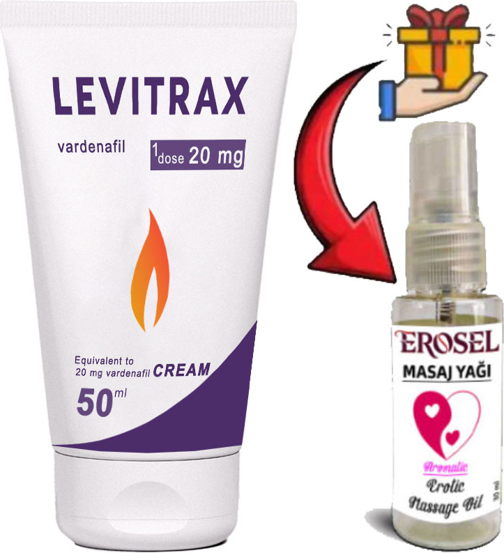 Naturalia : Levitrax Cream Erkeklerin Performanslarına Özel 50 ml Krem + Hediye Erosel Erotikmasaj Yağı