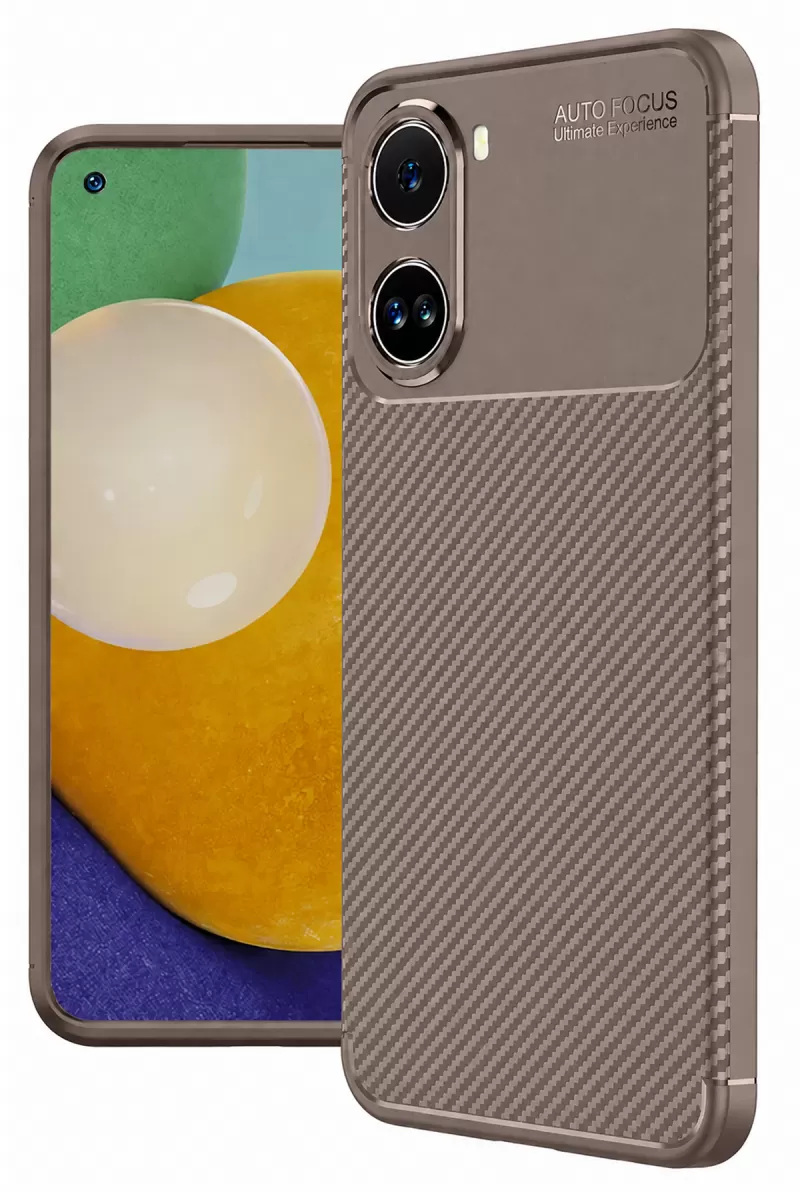 Xiaomi Poco X7 Pro Uyumlu Kılıf Auto Focus Karbon Kapak - Gri