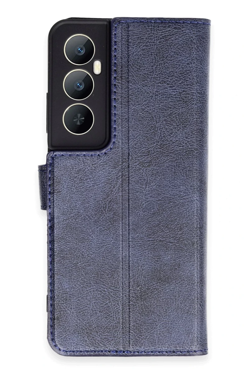 Realme C65 Uyumlu Kılıf Trend S Plus Kapaklı Kılıf - Lacivert