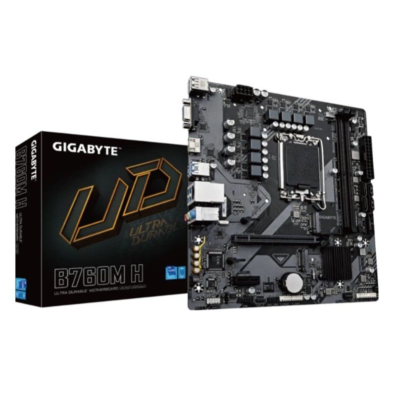 GIGABYTE B760M H DDR5 8000MHZ 1XVGA 1XHDMI 1XM.2 USB 3.2 MATX 1700P (12. / 13. VE 14. NESİL İŞLEMCİ UYUMLU)