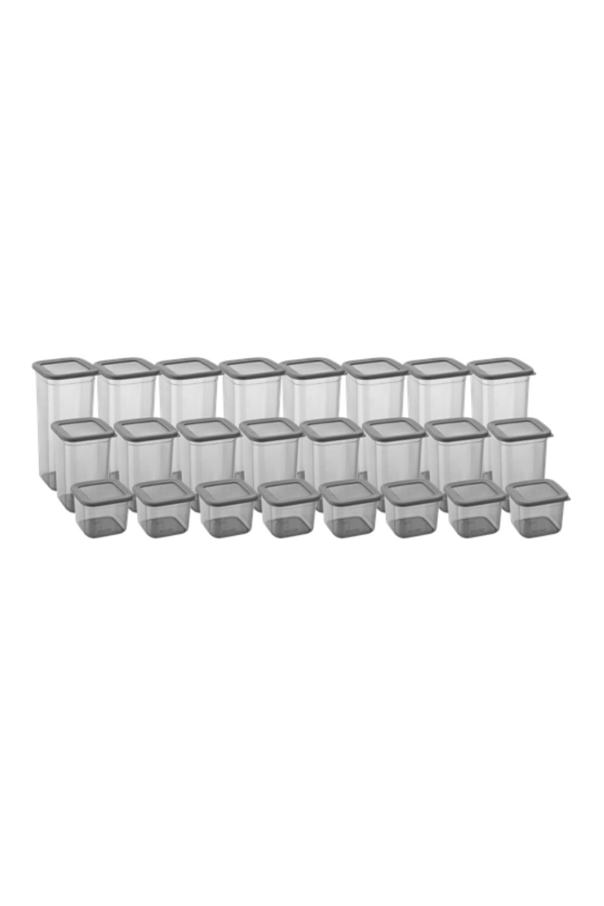 24'lü 3 Boy Kavanoz Seti &amp; Saklama Kabı &amp; Erzak Kabı 8x650/1300/1900 Ml (40 Lı Etiket Hediyeli)