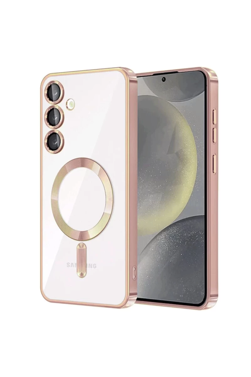 Samsung Galaxy S24 Uyumlu Kılıf Kross Magneticsafe Kapak - Rose