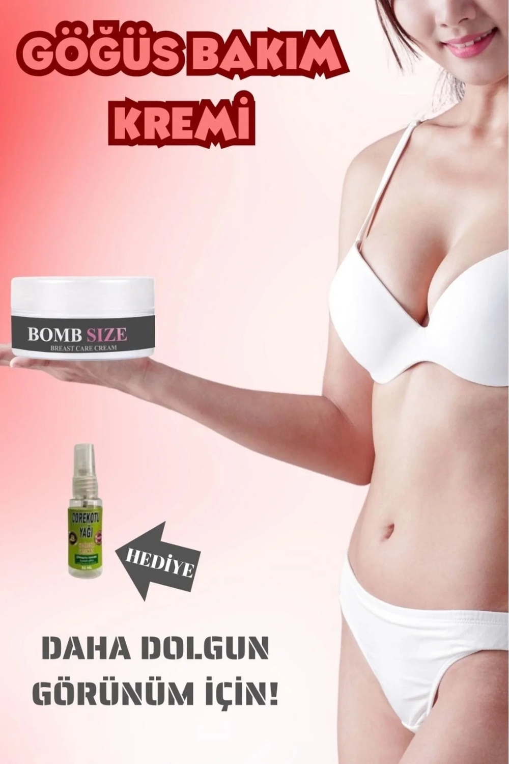 Bombsize Göğüs ve 50 ml + Çörek Otu Yağı 30 ml