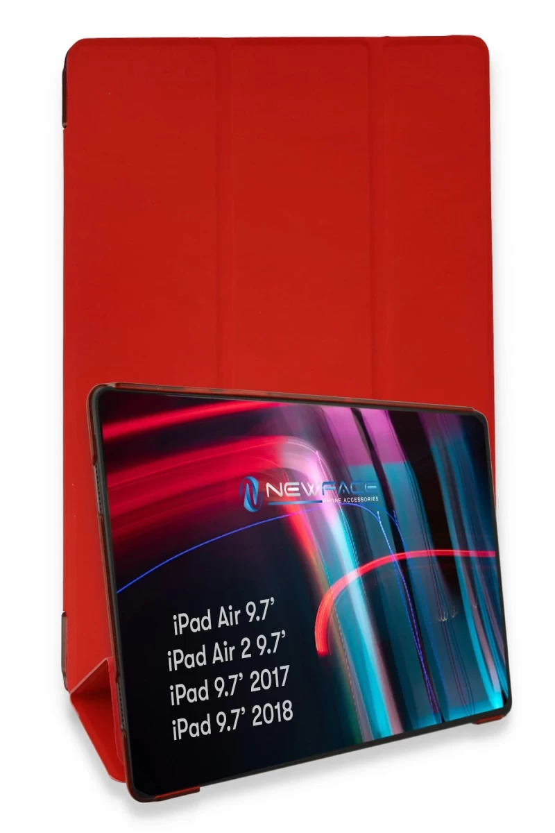 Apple iPad 5 Air 9.7 Kılıf Tablet Smart Kılıf - Kırmızı