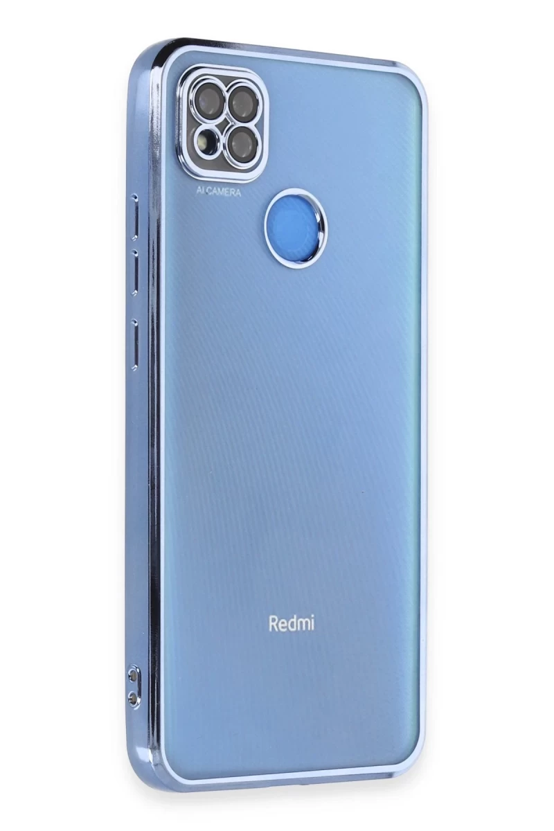 Xiaomi Redmi 9C Uyumlu Kılıf Lensli Silikon - Açık Mavi