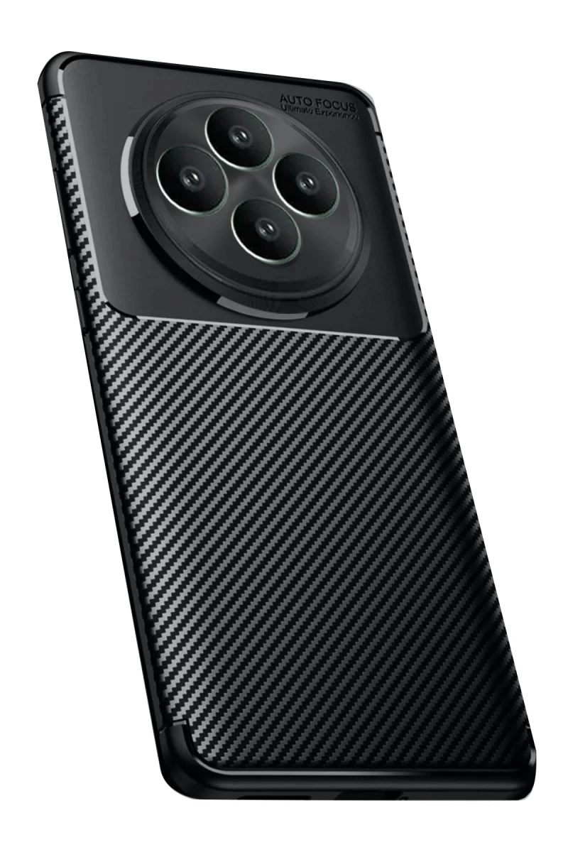 Oppo Reno 11 Uyumlu FS Kılıf Auto Focus Karbon Kapak - Siyah