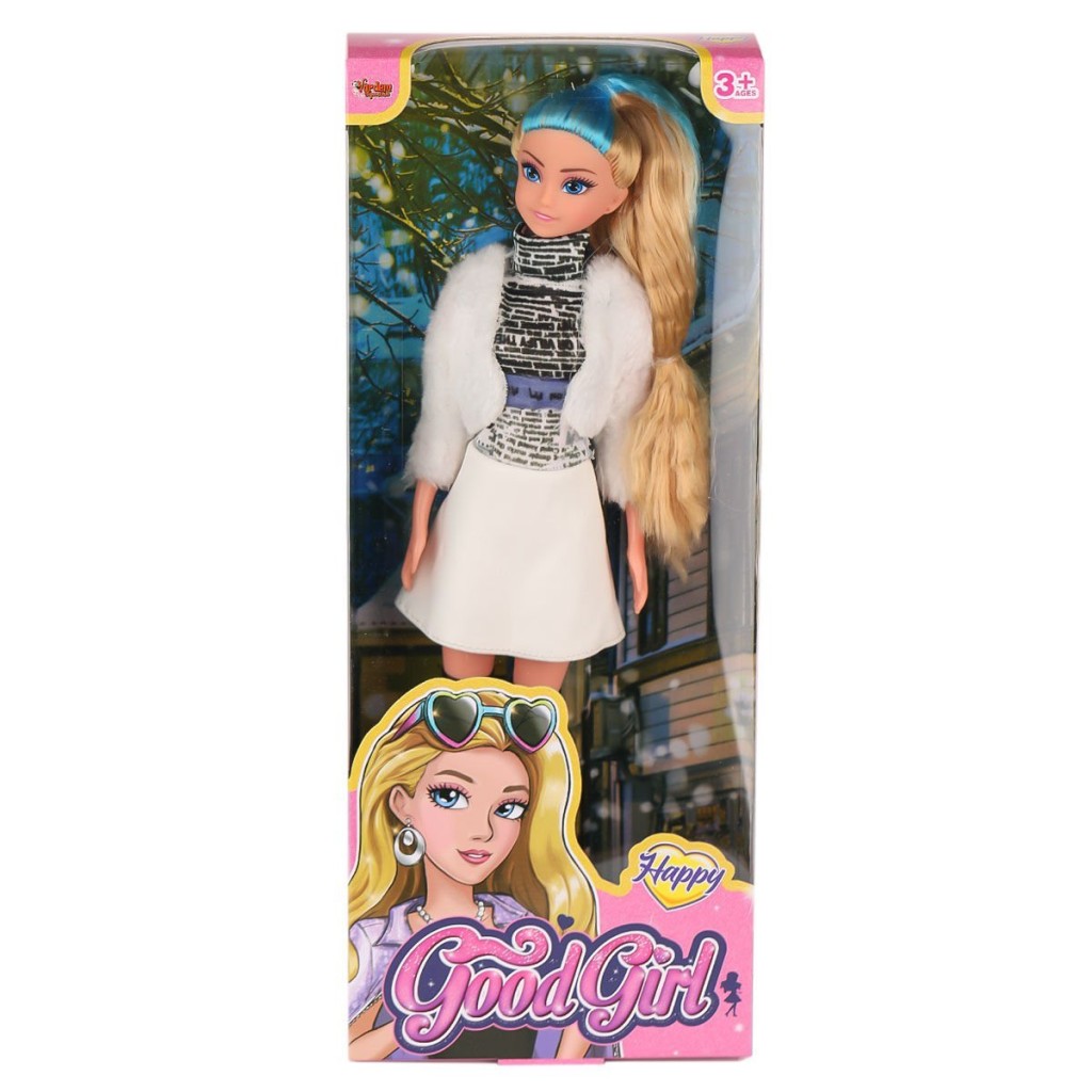 WG-115521 Ceketli Çizmeli Renkli Saçlı Bebek 29 cm -Vardem Oyuncak