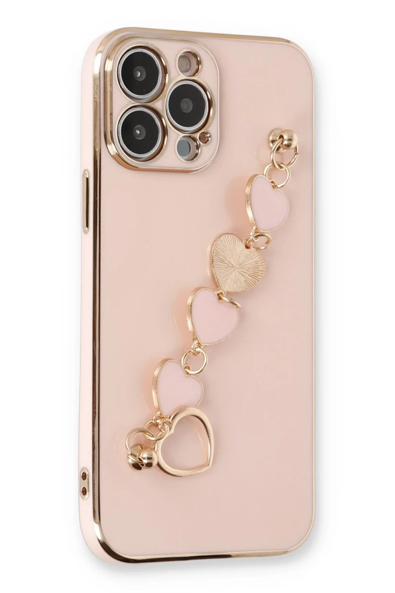 Apple iPhone 14 Pro Max Uyumlu Kılıf Esila Silikon - Pudra