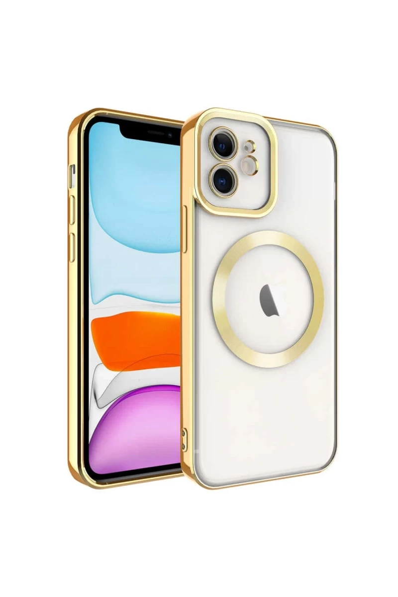 Apple iPhone 11 Uyumlu Kılıf Kross Magneticsafe Kapak - Gold