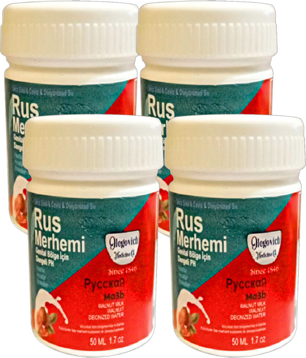 Glegnd Özel Yerler Tüylere Krem Valnut Milk & Walnut 4 Adet Rus Merhemi 50 ml Kadın