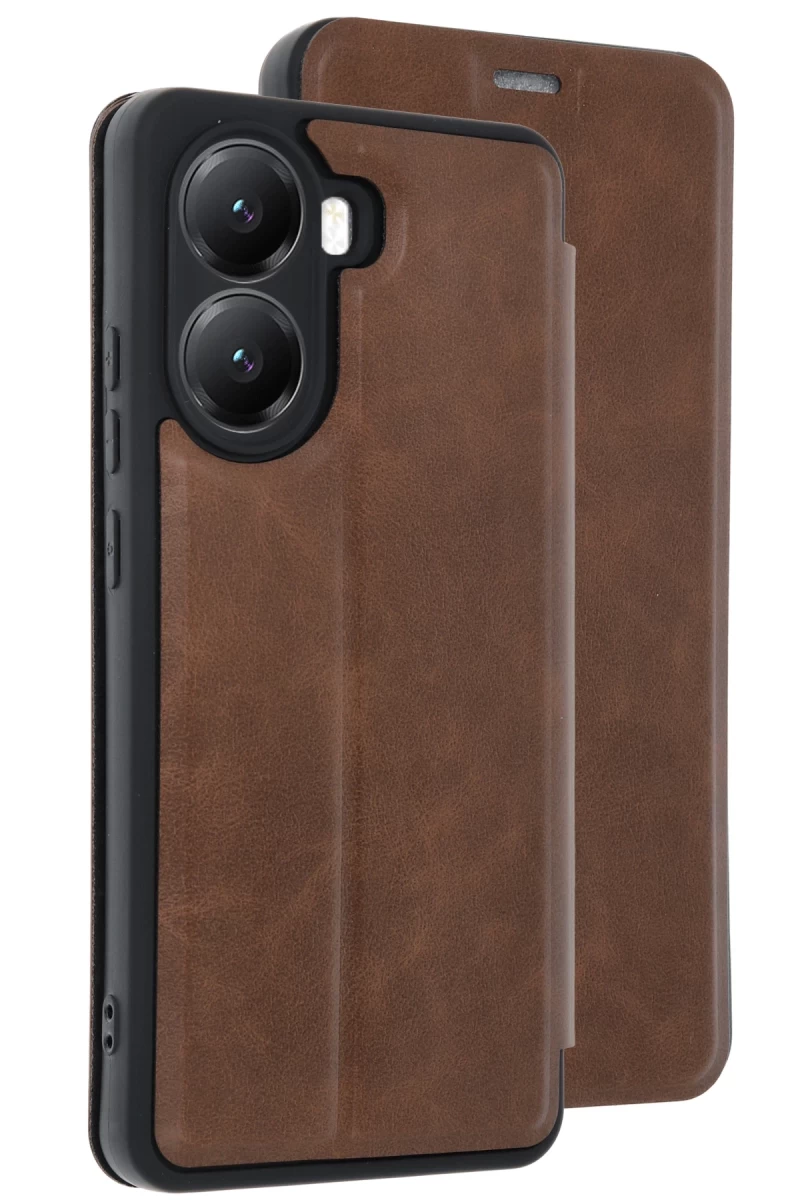 Xiaomi Poco X7 Pro Uyumlu Kılıf Flip Cover - Taba