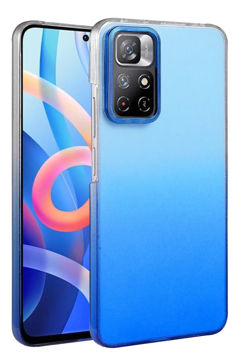 Xiaomi Redmi Note 11 Pro Uyumlu Glossy Kapak - Mavi