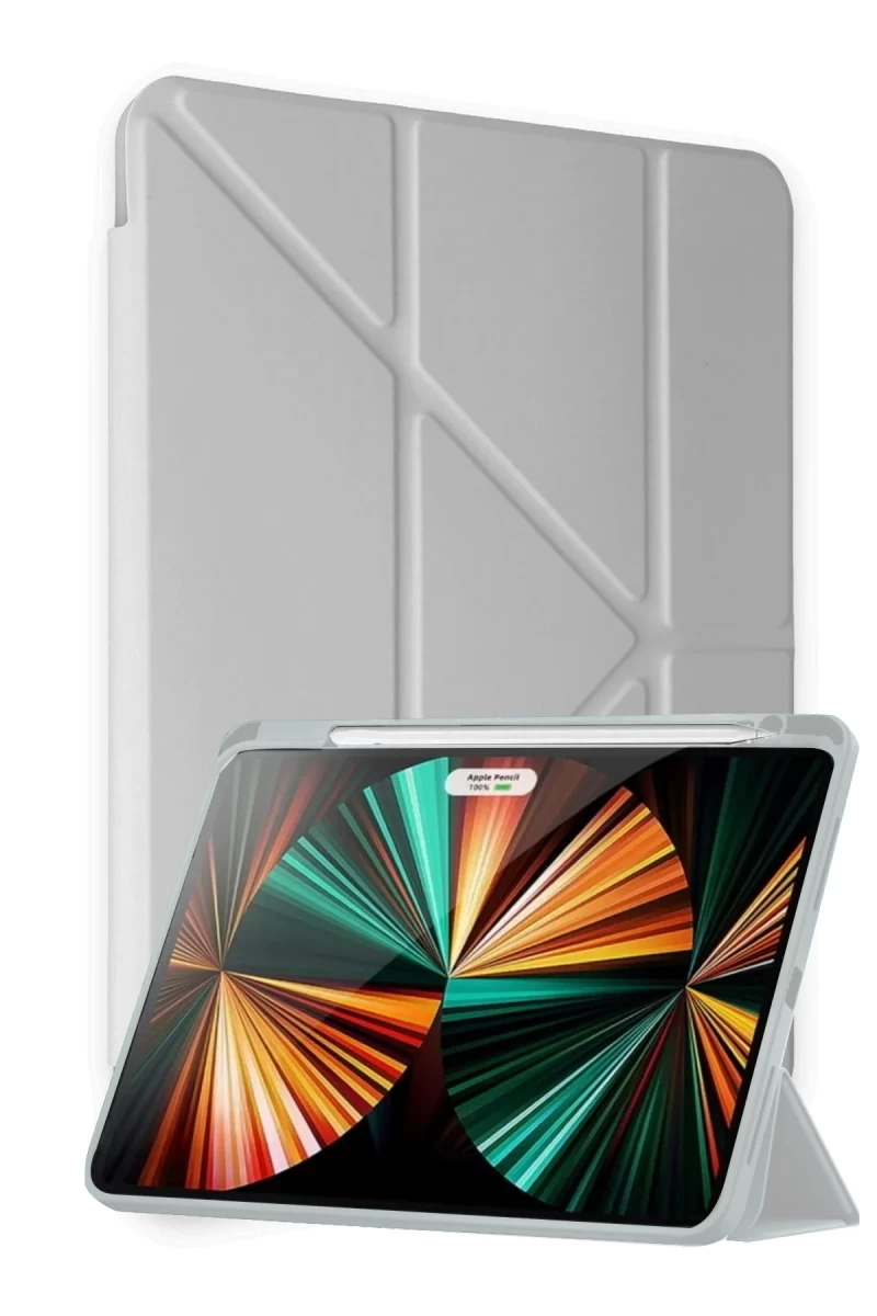 Xiaomi Redmi Pad Pro 12.1 Kılıf Kalemlikli Mars Tablet Kılıfı - Gri
