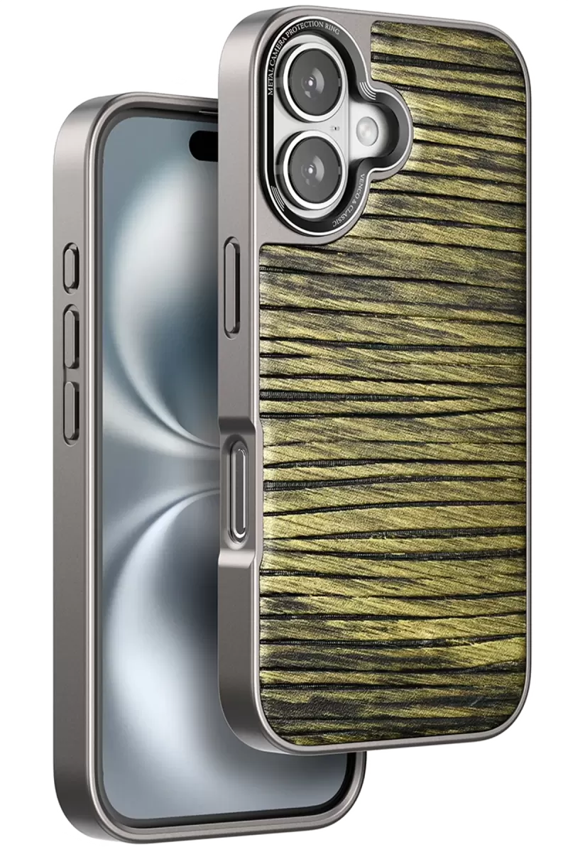 Venco Apple iPhone 16 Uyumlu Wave Kapak - Koyu Kahve
