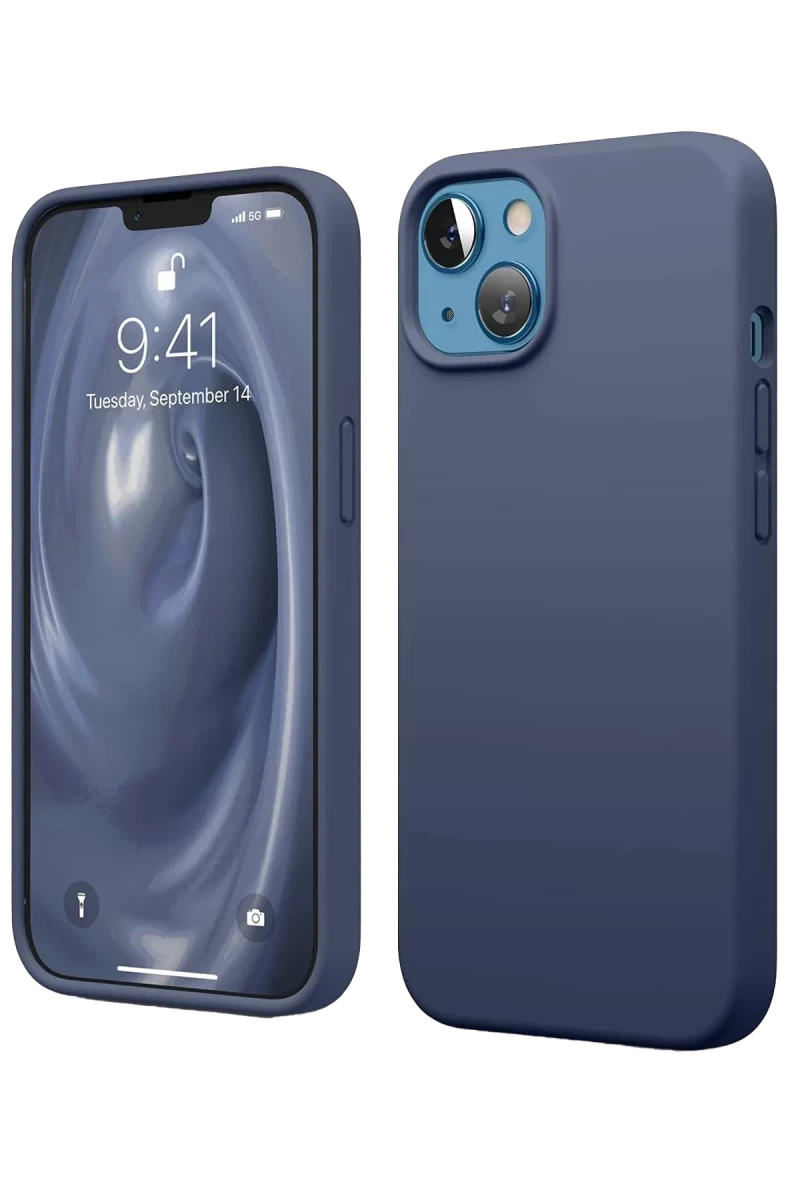 Apple iPhone 14 Uyumlu Kılıf First Silikon - Lacivert