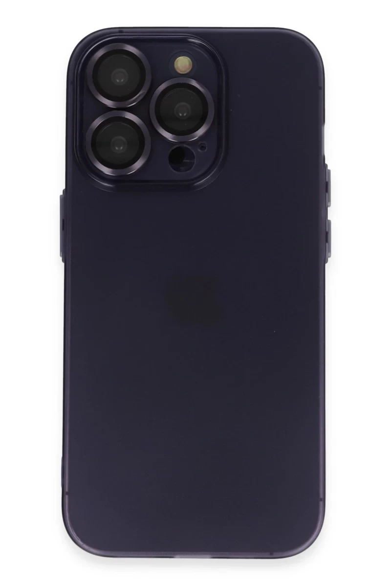 Apple iPhone 14 Pro Max Uyumlu Kılıf Luko Lens Silikon - Siyah