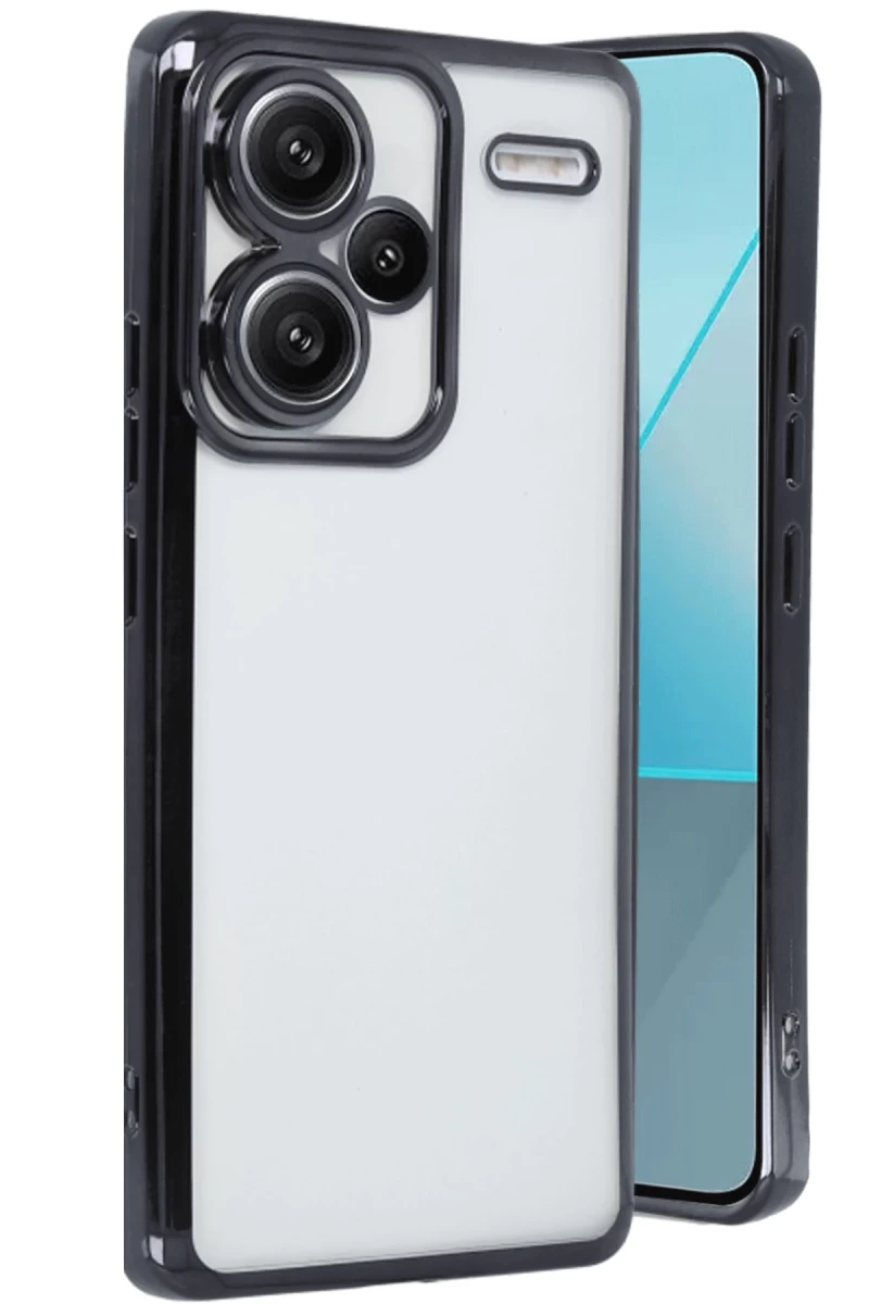 Xiaomi Redmi Note 13 Pro Plus Uyumlu Kılıf Lensli Silikon - Siyah