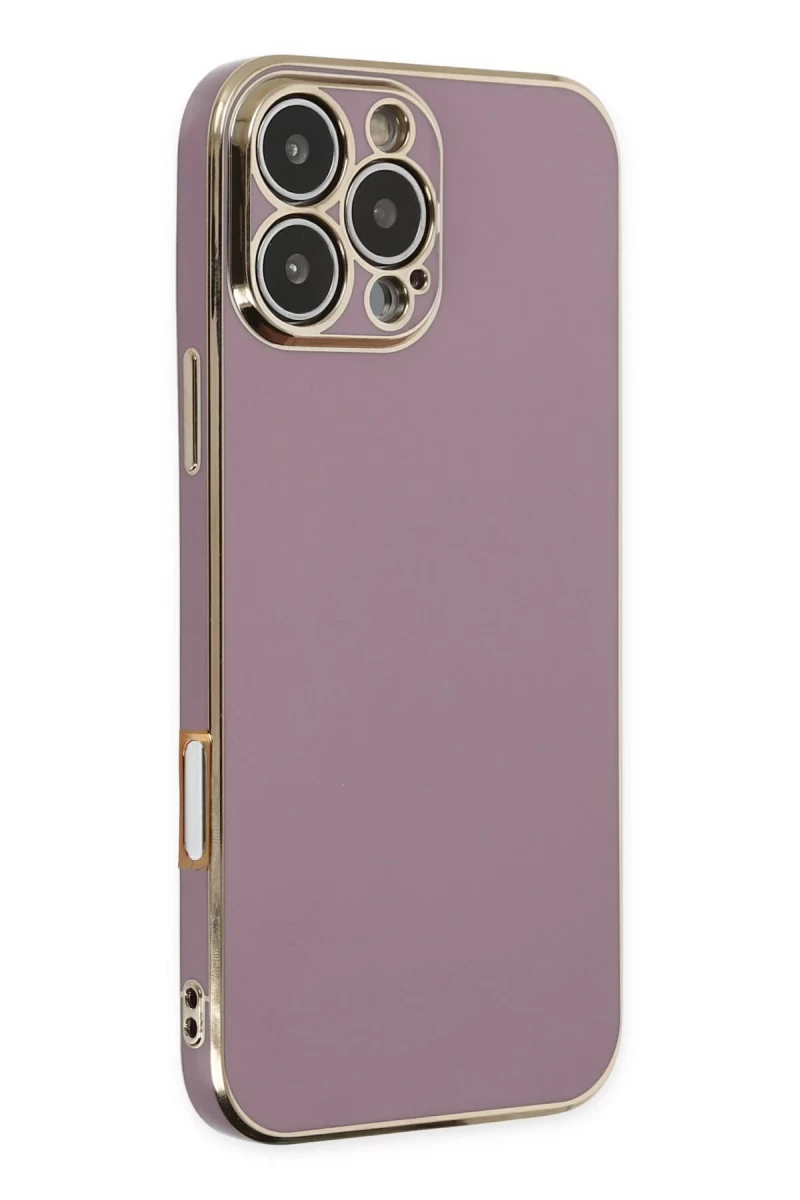 Apple iPhone 16 Pro Max Uyumlu Kılıf Volet Silikon - Mor