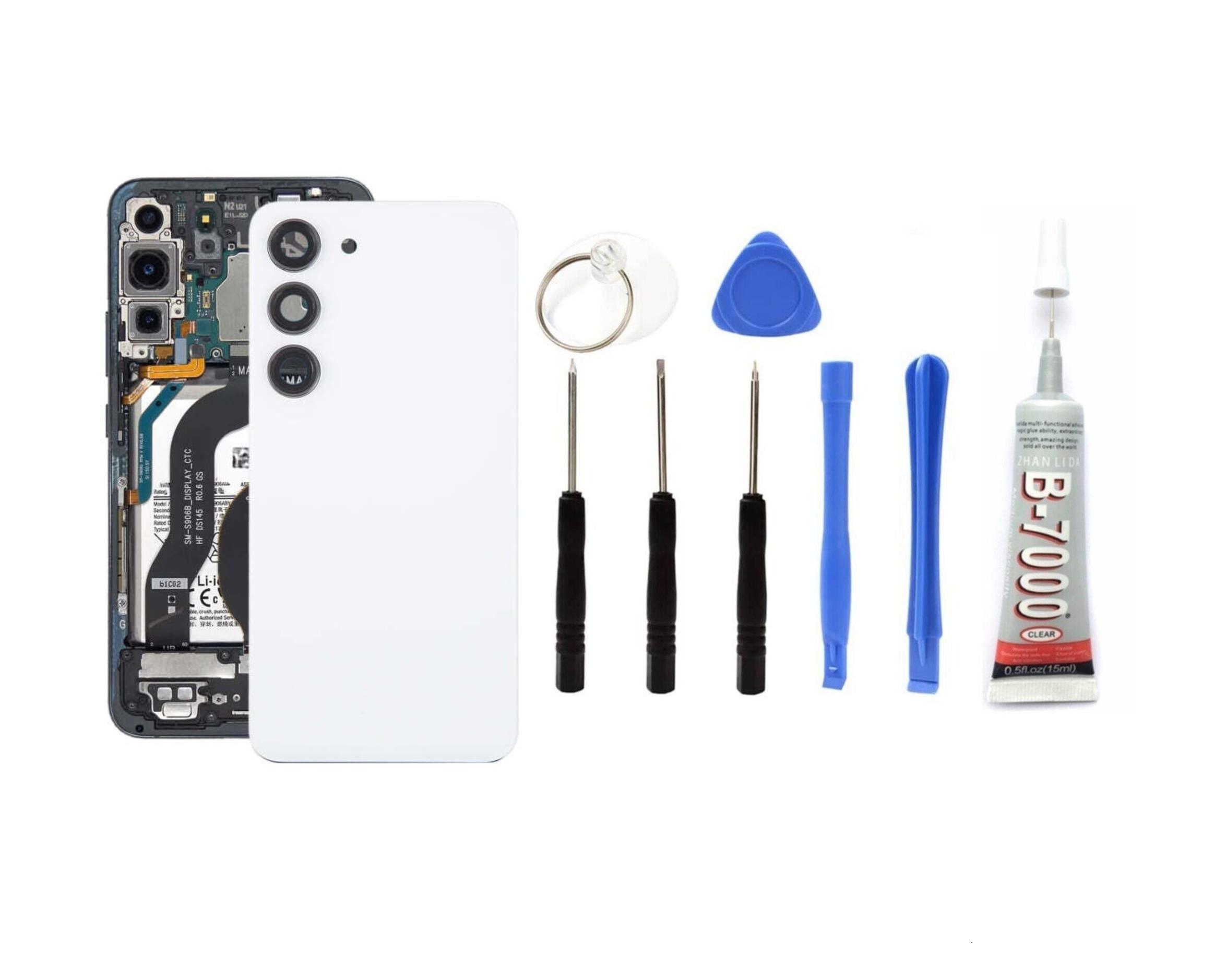Samsung S23 Uyumlu Batarya Kapağı KAMERA LENSLİ (K