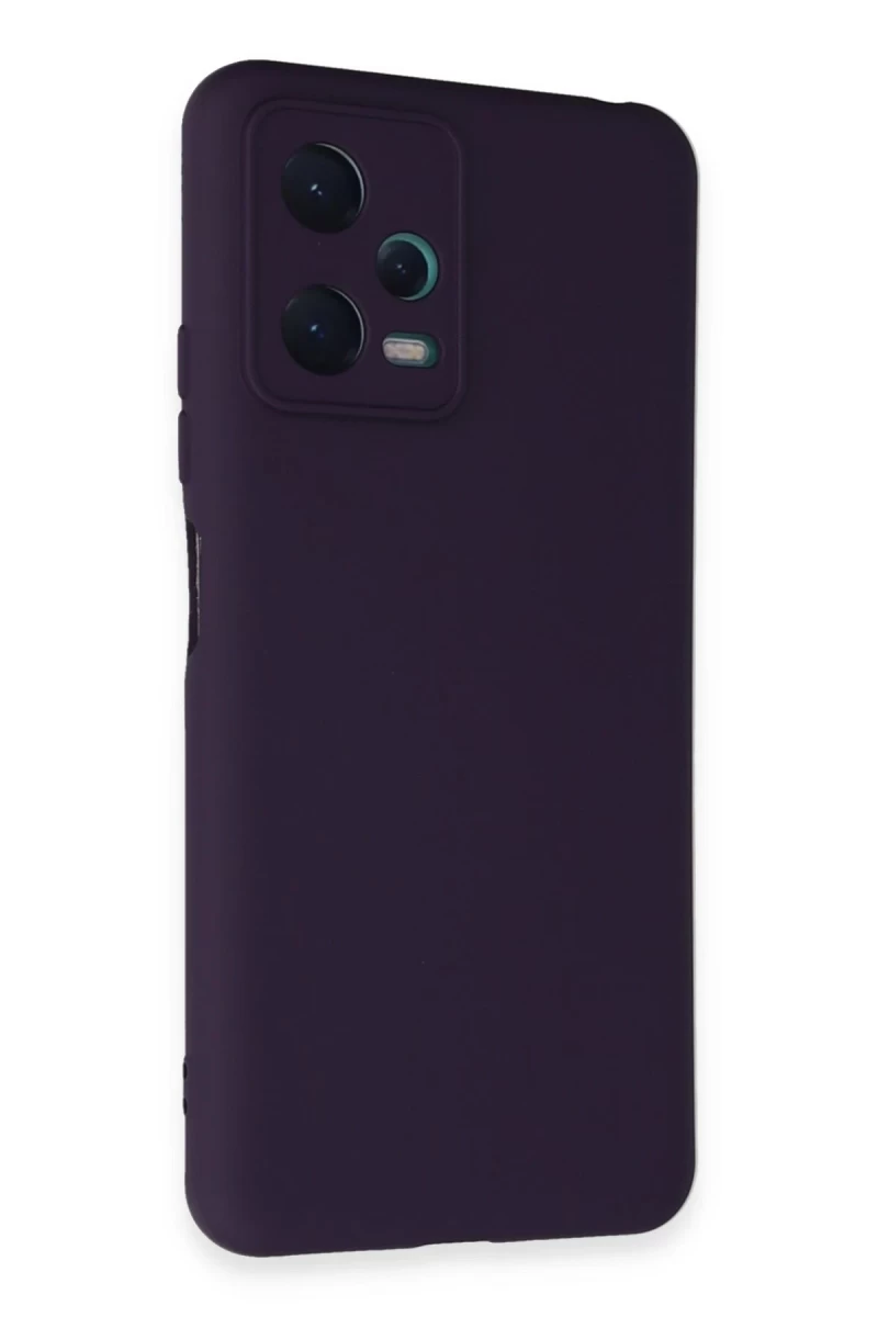 Xiaomi Redmi Note 12 5G Uyumlu Kılıf Nano içi Kadife Silikon - Mor