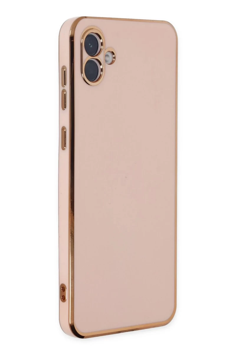 Samsung Galaxy A04 Uyumlu Kılıf Volet Silikon - Pembe